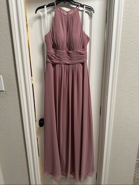 Azazie Bonnie
Vintage Mauve A-Line Keyhole Ruched Chiffon Dress